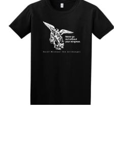 Never Go Without Your Wingman - St. Michael the Archangel Adult Black T-Shirt