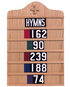 Oak Hymn Board - 20" x 30"