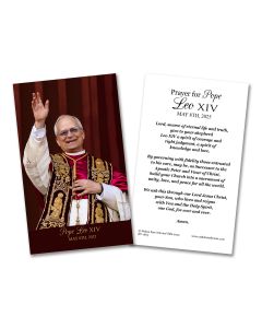 Official Pope Leo XIV Laminated Holy Card