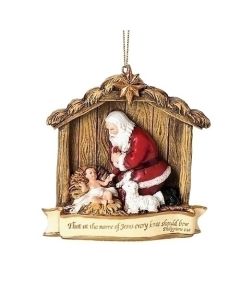 ORNAMENT 4.5"KNEELING SANTA