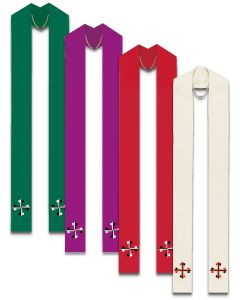Overlay Stole #50-5011, Pius with Embroidered Dominican Crosses