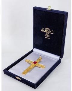 Pectoral Cross #1698F, Gold Plated Sterling Silver