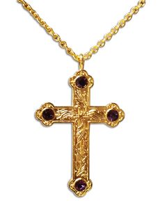 Pectoral Cross #5204G, Gold Plated