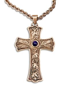 Pectoral Cross #K917, 24k Gold and Silver Plated