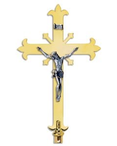 Processional Crucifix #1137-CORPUS, Solid Brass
