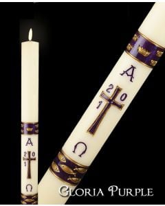 Purple Gloria Paschal Candle