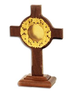 Reliquary #8254G, Wood with Gold Plated Relic Holder