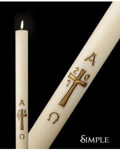 Simple Cross Paschal Candle