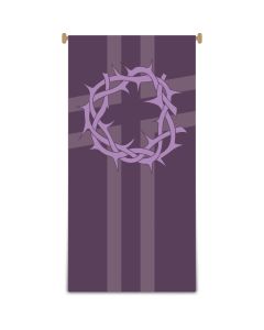 Small Lenten Banner #7917 with the Crown of Thorns