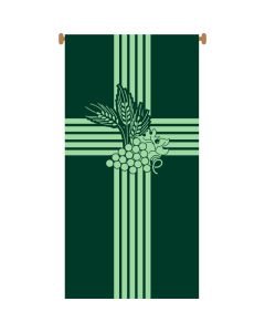 Small Ordinary Time Banner #7914 with Grapes and Wheat