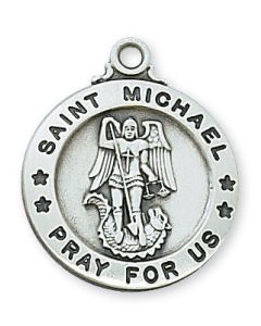 SS St Michael Medal w/20" Chain