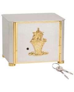 Tabernacle #K676, Satin Silver with Gold Plated Details