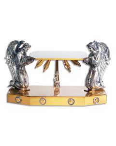 Thabor #K673, Gold Plated with Antique Silver Angels