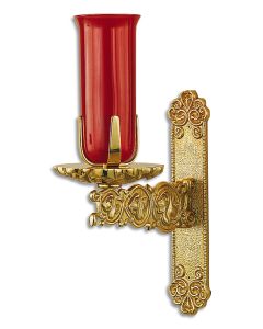 Wall Mounted Sanctuary Lamp #61BSL93, High Polish Gilt Bronze