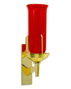 Wall Mounted Sanctuary Lamp #K488, High Polish Brass